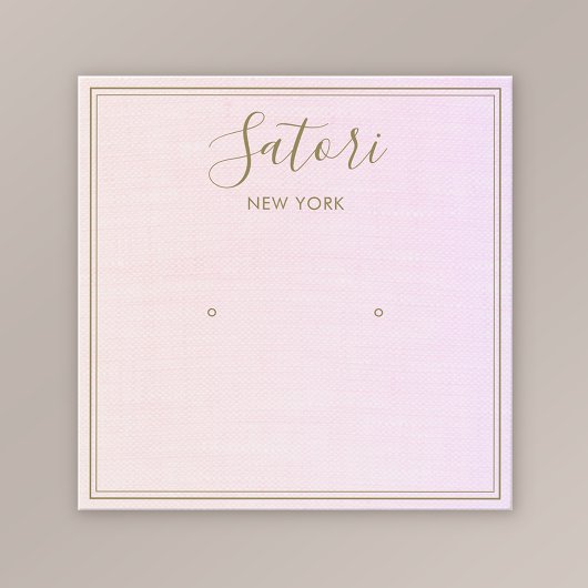 Subtle roze ombre Stud Earring Display Vierkante Visitekaartjes