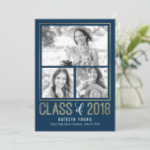 Subtle Shine EDITABLE COLOR Afstuderen Card Kaart (Staand voorkant)