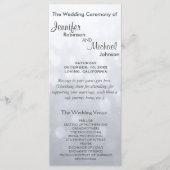 Subtle Silver Bokeh programme de mariage (Devant)