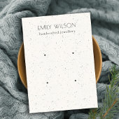 Subtle Soft White Ceramic Texture 2 Earing Display Visitekaartje