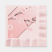 Subtle Spring Blossom - monogrammen Servet (Voorkant)