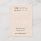 Subtle White Ceramic Texture 3 Earing Display Logo Visitekaartje (Achterkant)