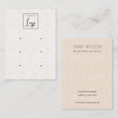 Subtle White Ceramic Texture 3 Earing Display Logo Visitekaartje (Voorkant / Achterkant)