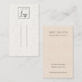 Subtle White Ceramic Texture Hair Pin Display Logo Visitekaartje (Voorkant / Achterkant)