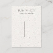 Subtle White Ceramic Texture Hair Pin Display Visitekaartje (Voorkant)
