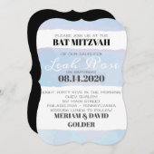 SUBTÔT WATERCOLOR Bat Bar Mitzvah Invitation (Devant / Derrière)