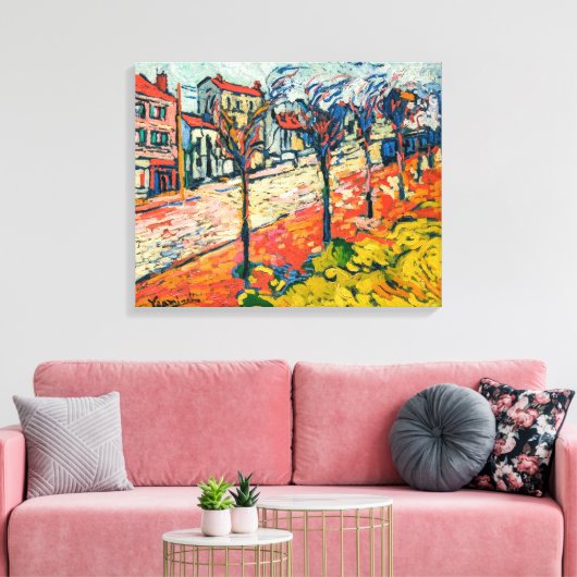 suburbane landschap | Maurice de Vlaminck | Canvas Afdruk (Insitu (Woonkamer))