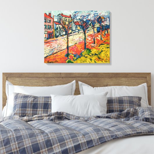 suburbane landschap | Maurice de Vlaminck | Canvas Afdruk (Insitu (Slaapkamer))