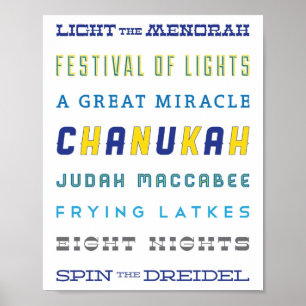 Subway Art Chanukah Poster