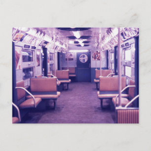 Subway Car Interior, New York City  Briefkaart