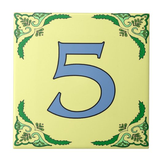 Subway Tegel in Lijst 5 Vijf Tegeltje (Voorkant)