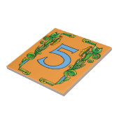 Subway Tegels Green Scroll Lijst 5 Vijf Tegeltje (Zijkant)