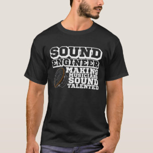 Subwoofer geluidstechnicus audio synthesizer muzie t-shirt