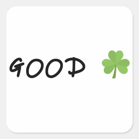 Succes 4 blad klaver Emoji Special one Vierkante Sticker (Voorkant)