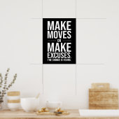 Succes afremmen - Verplaatsingen of overschrijding Poster (Keuken)