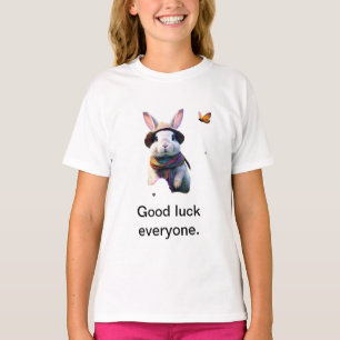 Succes allemaal" Natuur Konijn Meisjes 'Basic T-S T-shirt