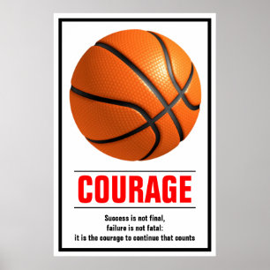 Succes: Basketball Motivatie stimuleren Poster