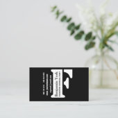 Succes begint nu! Modern Edgy Bold Classy Black Visitekaartje (Staand voorkant)