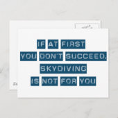 Succes bij Skydiving Briefkaart (Voorkant / Achterkant)