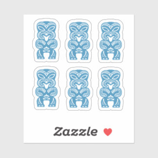 Succes Blauwe Tiki Stickers