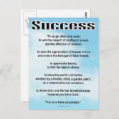 Succes Briefkaart (Voorkant / Achterkant)