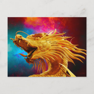 succes chinese draak briefkaart