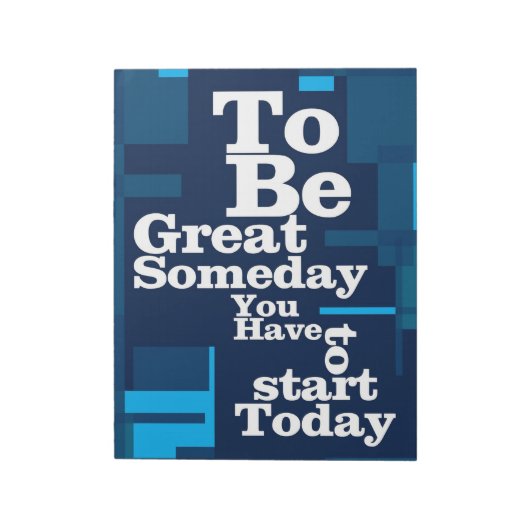 Succes citaat om ooit groot te zijn notitieblok (Gedraaid)