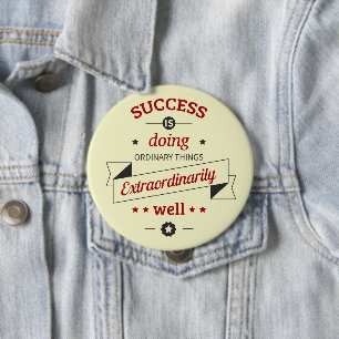 Succes doet de gewone buitenproportioneel goed ronde button 4,0 cm