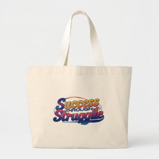 Succes door strijd grote tote bag