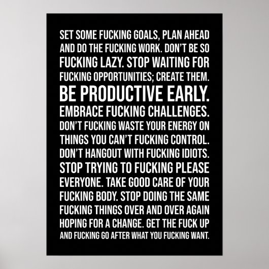 Succes en Gym Motivatie Poster (Voorkant)