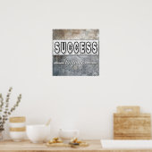 Succès est votre Citation Motivationnelle Poster (Cuisine)