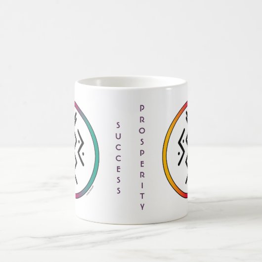 Succès et prospérité Bindrune Coffee Mug (Centre)