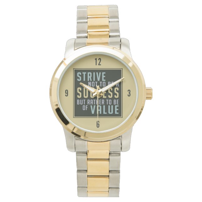 Succès et valeur Montres de motivation (devant)