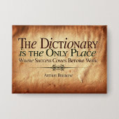 Succes gaat voor het werk button (Voorkant)