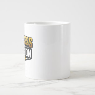 Succes Goud Typografie op Zwart Extra Grote Beker