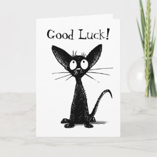 Succes Grappig Custom Lucky Black Cat Kaart