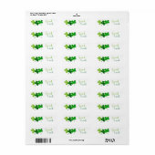 Succes Groene Shamrocks Etiket (Full Sheet)