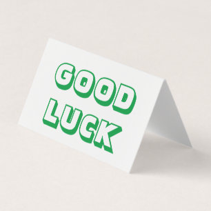 Succes, groene witte gevouwen kaart