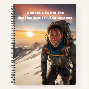 Succes & Hard werken Bergbeklimmer Motivatie Notitieboek