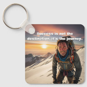 Succes & Hard werken Bergbeklimmer Motivatie Sleutelhanger