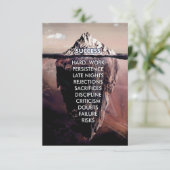 Succes Iceberg Dark Bedankkaart (Staand voorkant)