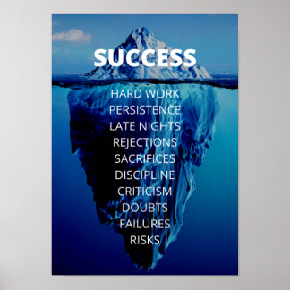 Succes Iceberg Entrepreneur & Kantoor Motivatie Poster