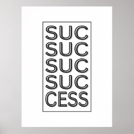Succes Inspirerend Motivatie bevestiging Poster