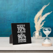 Succes is 90% afleiding vermijden, grappige drukte fotoplaat (Insitu)
