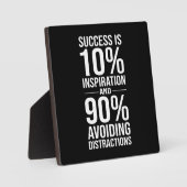 Succes is 90% afleiding vermijden, grappige drukte fotoplaat (Voorkant)