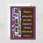 Succes is... Briefkaart (Voorkant / Achterkant)