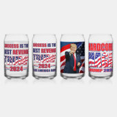 Succes is de beste wraak Trump 2024 Blikvorm Glas (Voorkant)