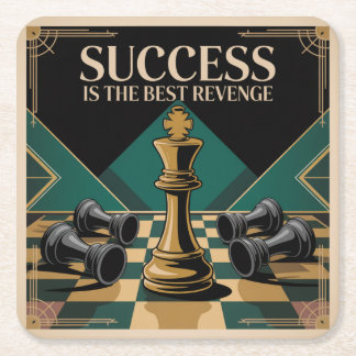 Succes Is De Beste Wraak Vierkante Kartonnen Onderzetter