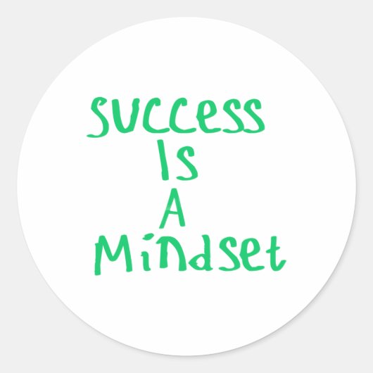 Succes is een mindset Sticker (Voorkant)