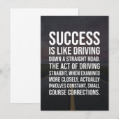 Succes Is Een Rechte Weg Kaart (Voorkant / Achterkant)